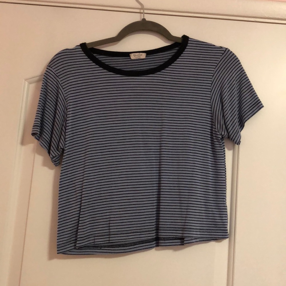 Blue striped shirt